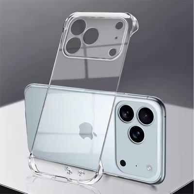 Rahmenlose schlanke transparente Hartplastik-PC-Handyhülle für iPhone 17 16 15 14 Plus 13 12 Mini 11 Pro Max 16e 17 Air Cover