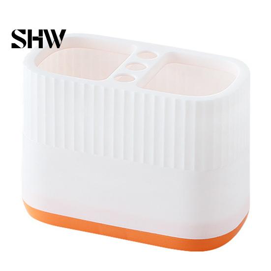 Office Supplies Storage Organizer Desktop Pen Holder, Compartments Thickened Plastic Organizer, Macaron Cute Desk Accessories for Girls Color Vertical