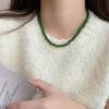 Kalinna Green Onyx Gemstone Beaded Silver 925 Necklace
