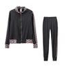 European & American Fashion Casual Printed Splicing Two-Piece Suit