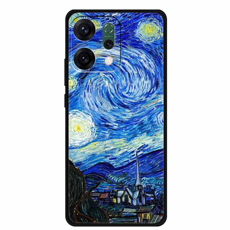 For Oppo Reno 14 5G 3D CaseRelief Flowers Emboss Phone Cover For Oppo Reno 14 Black Silicone Shockproof Soft Fundas Protector