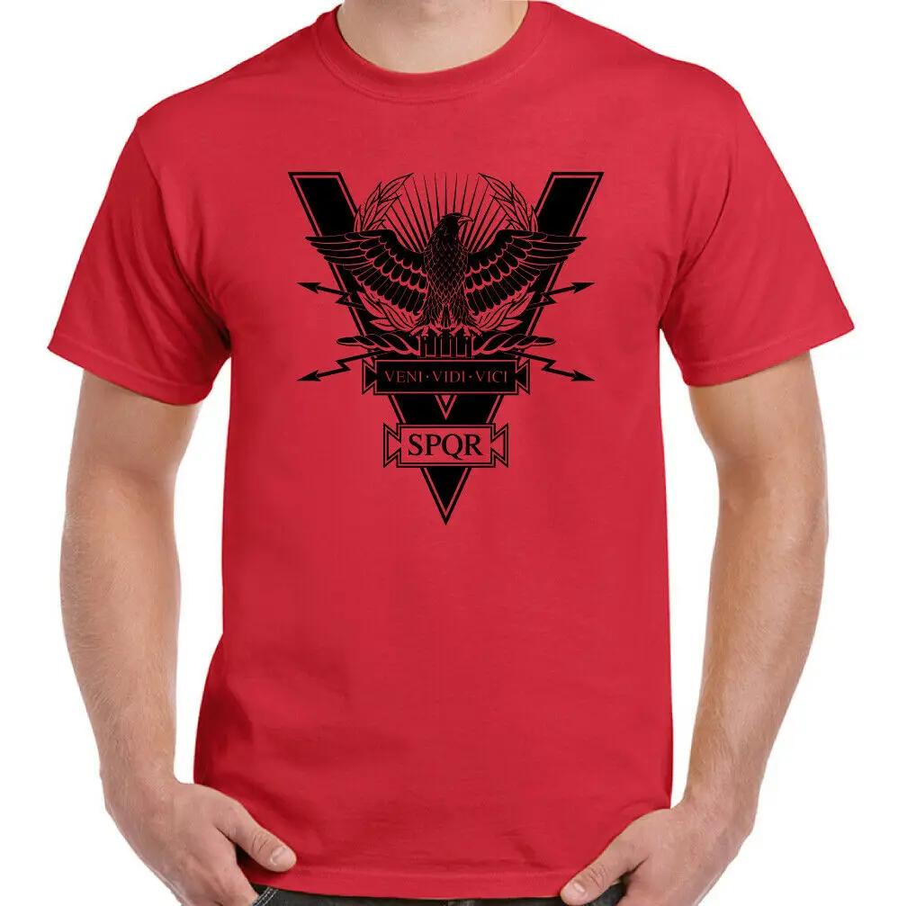 Roman Empire SPQR Roman legion Eagle TShirt 100 Cotton ONeck Summer Short Sleeve Casual Mens Tshirt Size S3XL S