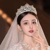 European and American Light Luxury Bride's Crown Shining Crystal Headwear  Princess Birthday Style Crown Wedding Beauty Pageant Accessories