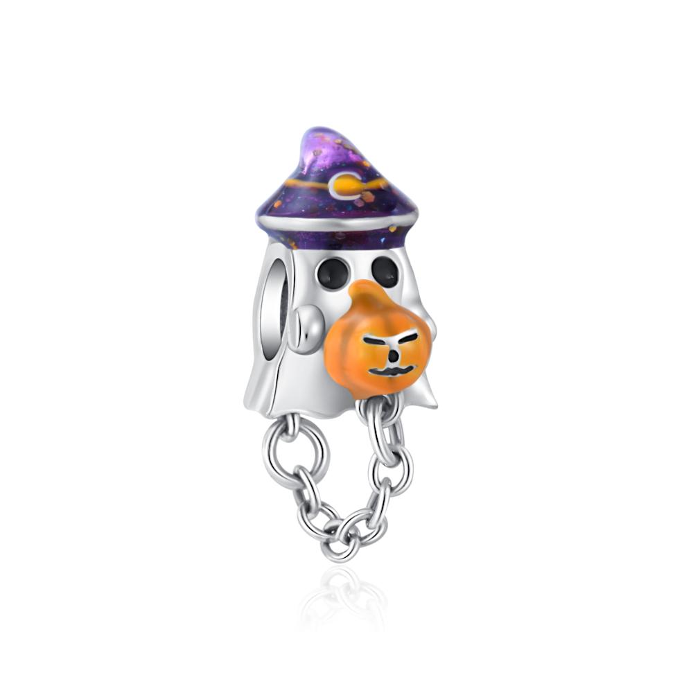 Fashion 925 Silver Halloween Gift Cross Angel Bat Clown Phoenix Charms Beads Fit Original Bracelet Trinkets Accessories