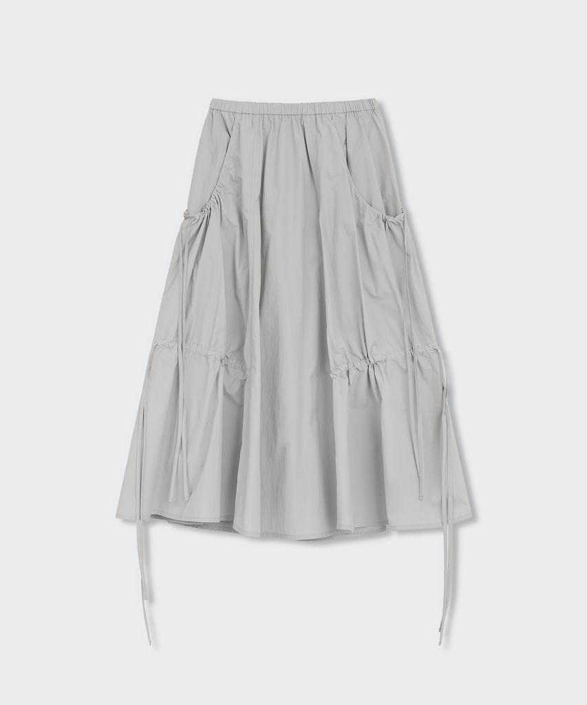 Musinsa Standard Woman Women'S Nylon Luchid Long Skirt [Ash Grey]