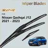 3x Front Rear Wiper Blades Set For Nissan Qashqai J12 2026 2026 2026 e-Power Car Accessories Windshield Windscreen Window Brush