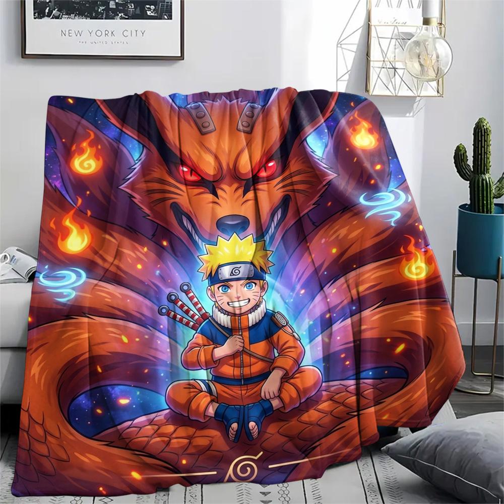 Naruto Print Flannel Blanket, Ultra Soft High Quality All Seasons Warm Throw, Home Decor Cozy Blanket, Perfect Christmas Gift