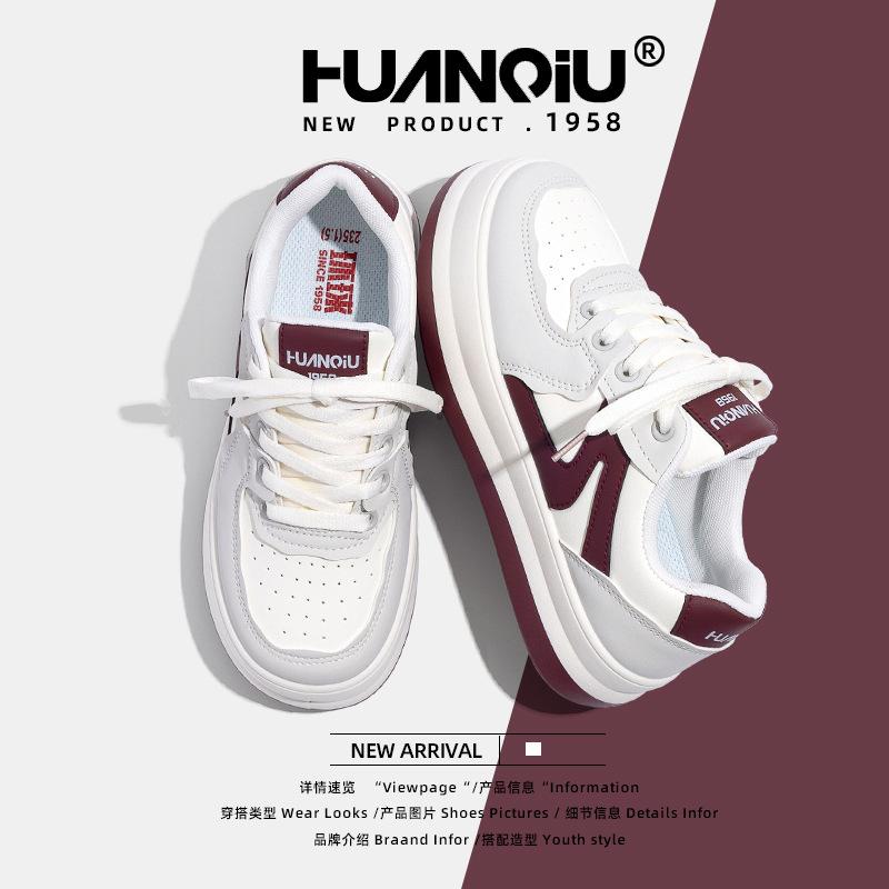 Global platform white shoes women's ZHQ3388 spring new heightening versatile popular sports shoes casual board shoes