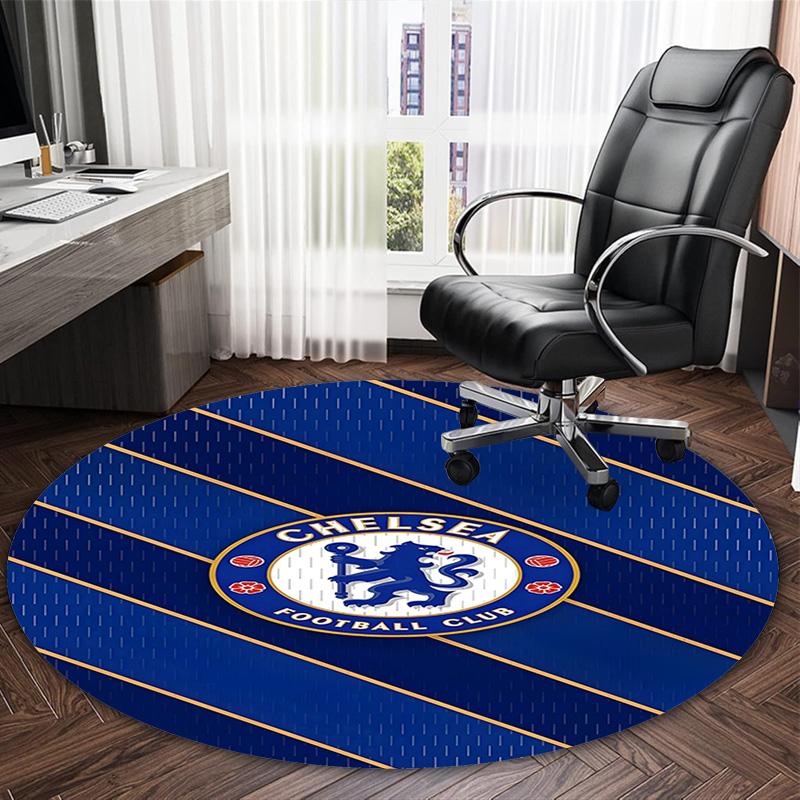 1pc C-Chelsea  Carpet, Round Rug, Comfortable, Suitable for Entryways, Living Rooms, Office, And Bedrooms, Christmas Decoration