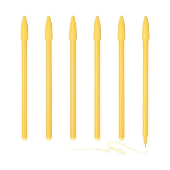 PATIKIL 6 Pcs Gel Pens, 0.5mm Fine Tip Smooth Writing Gel Ink Pens, Apricot Yellow Gel Ballpoint Pens for Journaling, Notes, Office Stationery,