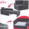 BONI Extendable Sofa, Children's Corner Sofa, GREY Family Meble