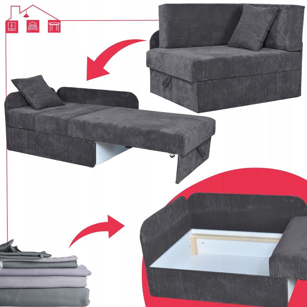 BONI Extendable Sofa, Children's Corner Sofa, GREY Family Meble