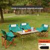 Ensemble chaise lune pliante renforcée et table pour camping en plein air, plage, pique-nique et pêche