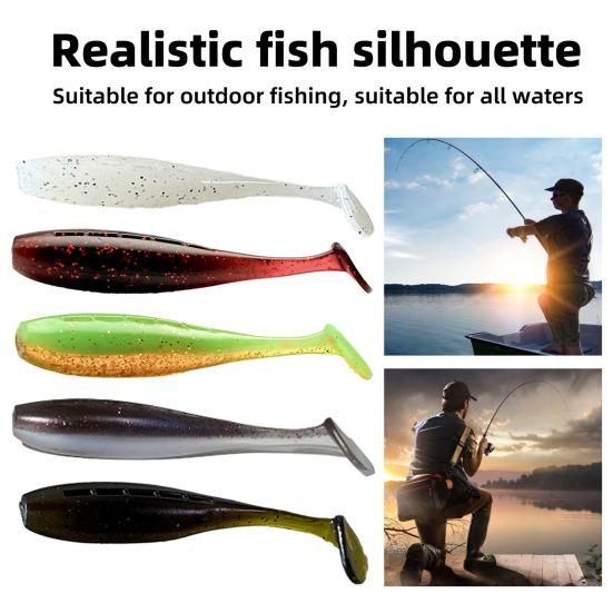 10 ks Umělé nástrahy Živé barvy Realistický vzhled Kompaktní design Přenosné Dlouhotrvající Měkká nástraha Swimbait Příslušenství