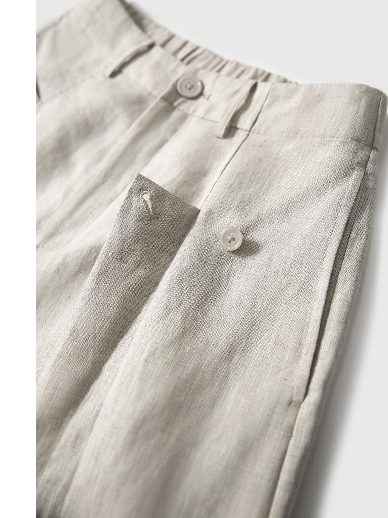 Women's Spring Summer Loose Linen Wide-Leg Pants - Slimming, Breathable, Casual Style