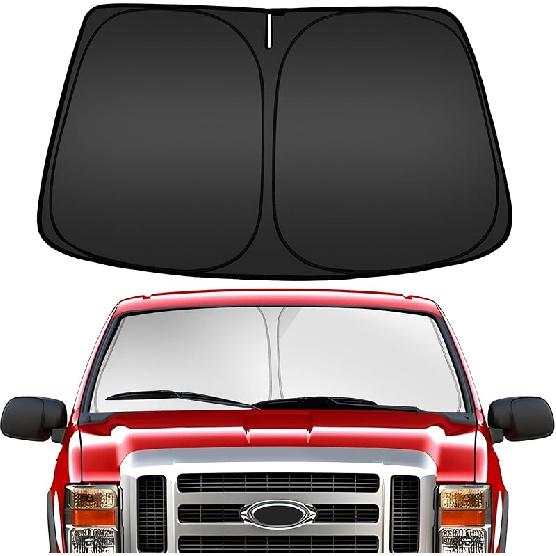 ARISMOTOR Windshield Sun Shade For GMC Sierra 1500 2500 3500 (SLT AT4 Denali) -2025 2026,  Fit Foldable Front Window Sunshade Sun Visor Protector,