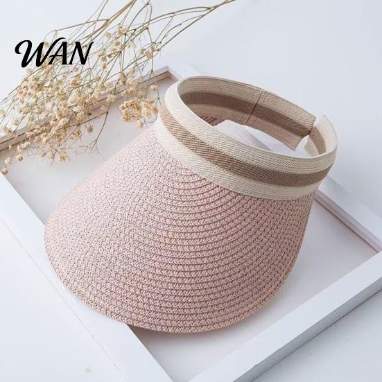 Cappello da Sole in Paglia Estivo Pieghevole, Intrecciato Traspirante Portatile Protezione UV per Spiaggia Viaggio Escursionismo Copricapo