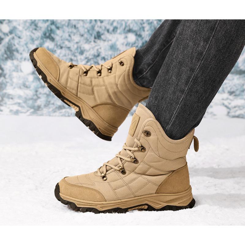 New hiking shoes men's anti-splashing snow boots sports outdoor shoes velvet men's hiking shoes men