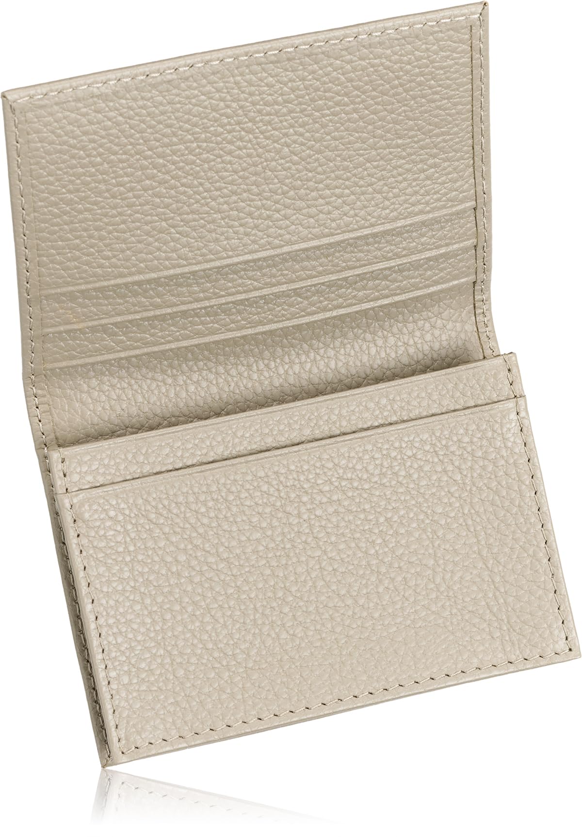 

RAKREEK Women s Genuine Leather Business Card Holder [A Masterpiece for Women] Made in Japan, 50 Card Capacity, Mother s Day Gift (Beige)