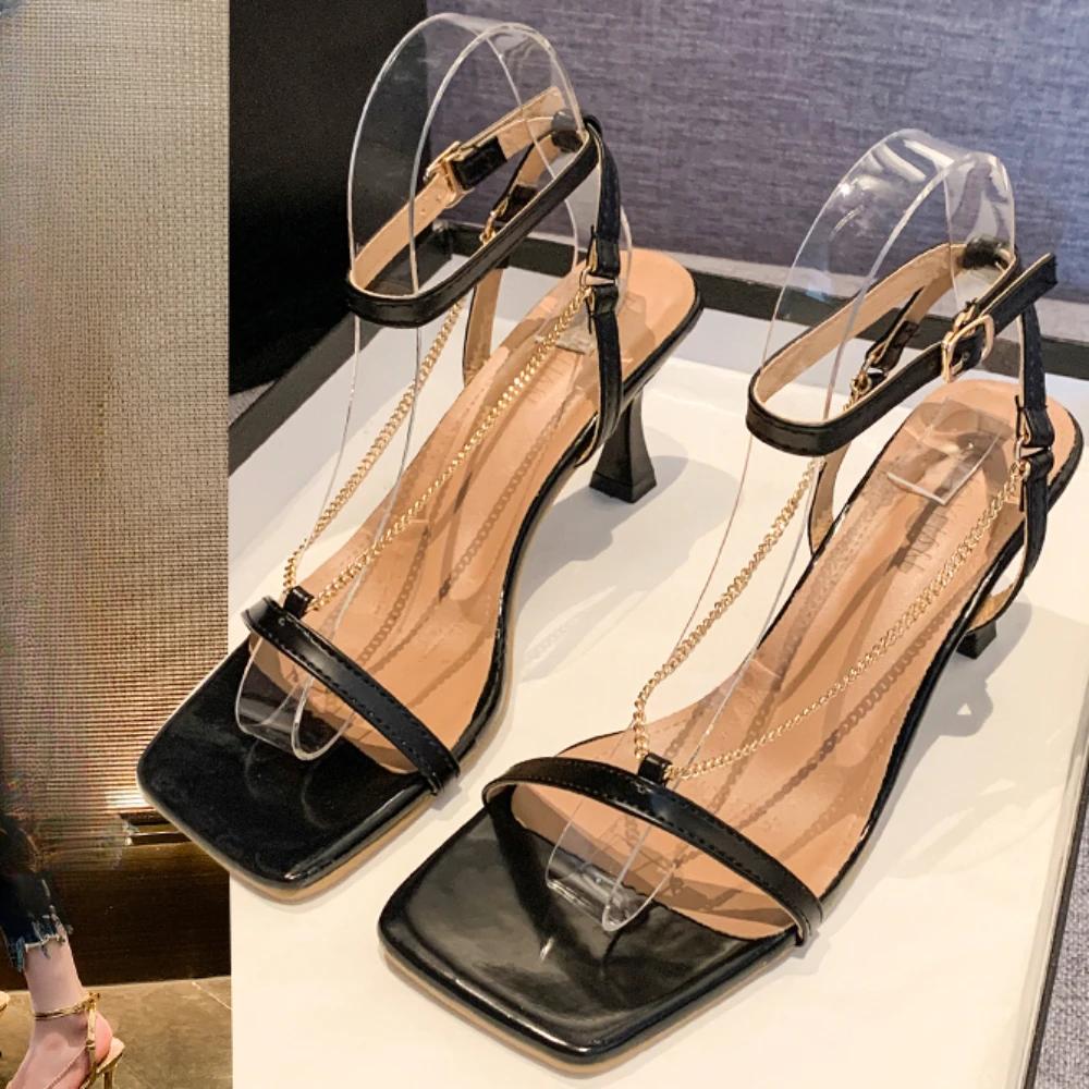 New High Heels Women Sandals Summer Shoes Women Luxury Sandals Women Designers Pumps Pointed Toe Shallow Wedding Ladies Shoes