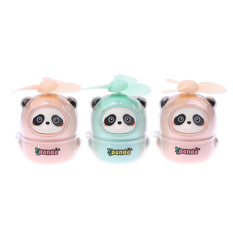 Sevimli Panda Mini El Vantilatörü Soğutucu Taşınabilir Çizgi Film El Tipi USB Şarj Edilebilir Vantilatör Öğrenci Ofis Dış Mekan Yaz
