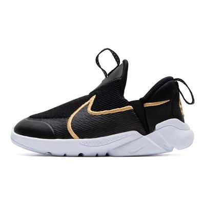 Flex Plus 2 TD Black Metallic Gold Baby Sneakers Dark-Smoke-Grey White DV8998-002