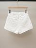 High-End Women's Autumn French Casual A-Line Cargo Pocket Zipper Shorts