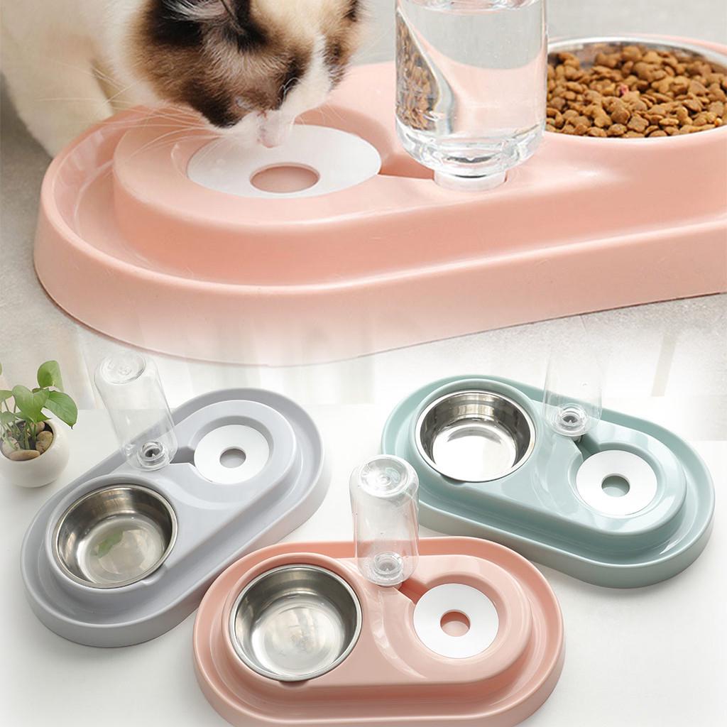 Dual-use Pet Bowl Plastic Bowl Dogs Cat Automatic Bowl Water Dispenser Feeder