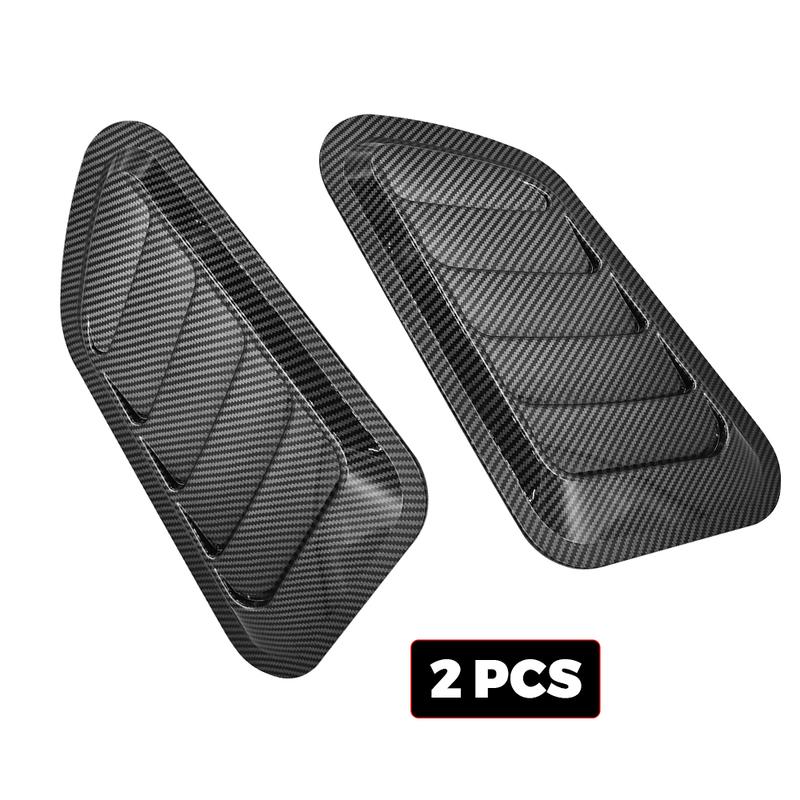 For Dodge Ram Carbon Fiber Racing Front Car Hood Air Flow Vent Decor Trim 2Pcs