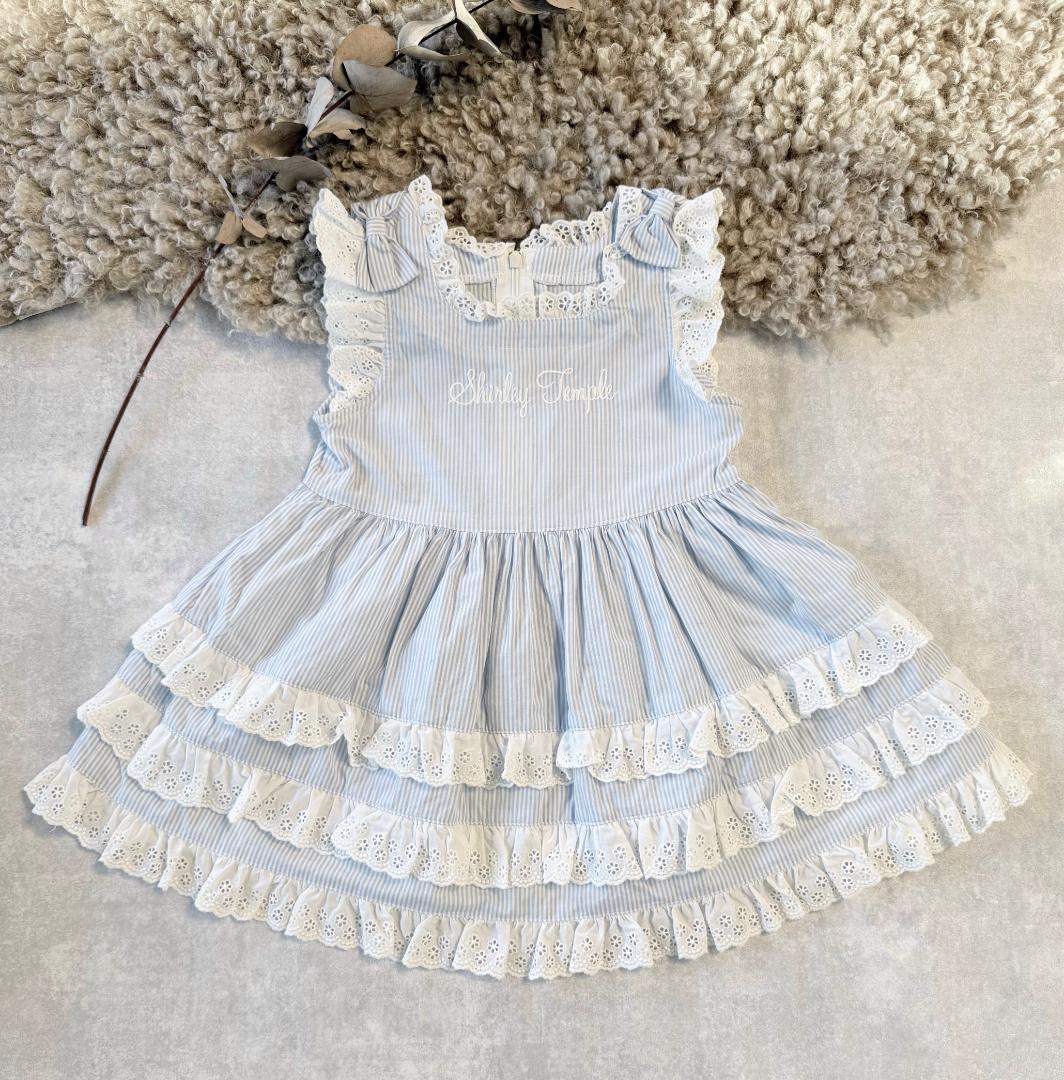 

[USED] Shirley Temple Blue and White Stripes