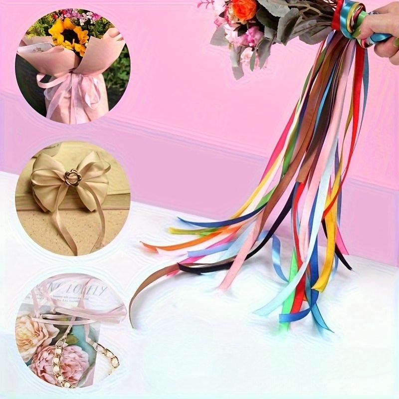 Conjunto Elegante de Fitas 11 peças: Laços Coloridos Multifuncionais, Fita para Embrulho de Presentes e Decorações de Festa, Laços para Artesanato, Pacote DIY