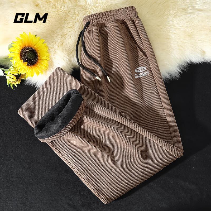 

GLM Men s Chenille Fleece-Lined Straight-Leg Casual Pants L