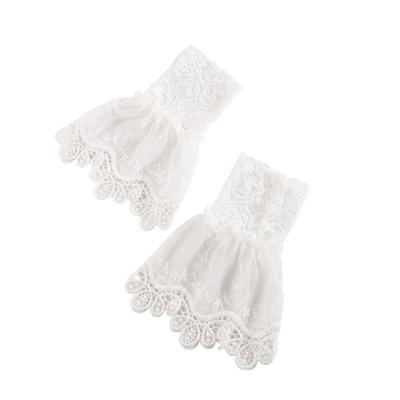 Women's Lace Arm Sleeve with Ruffled Cuff Decorative Fake Sleeve Wrist Warmers