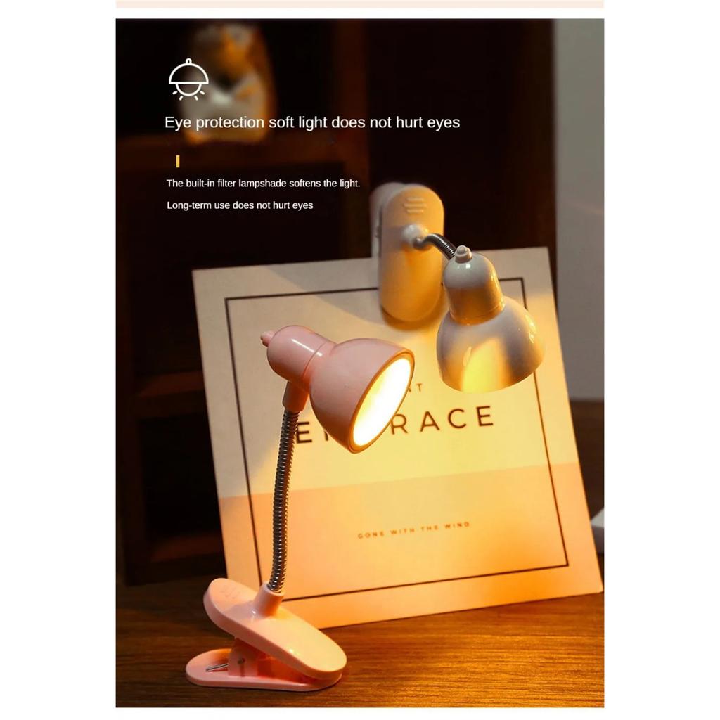 Clip-Buch-Licht, Leselampen, Nachttisch-Clip-Licht, Kinder, batteriebetriebene kleine LED-Leuchten, Nachttischlampe für Studenten, Augenschutz
