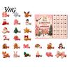 Hair Clips for Holiday Outfits 24-Day Christmas Clip Advent Calendar, Girls Countdown Box with Gift Daughter 24 Cute Hairpins, Party Gift, DIY