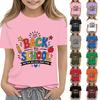 Children's Casual and Fashionable Round-Neck Printed Short-Sleeve Top for Back-to-School