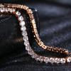 Luxury Cubic Zircon Single Row Pull Slider Bracelet Women Adjustable Bangle