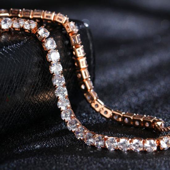 Luxury Cubic Zircon Single Row Pull Slider Bracelet Women Adjustable Bangle