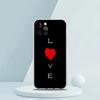For iPhone 15 16 14 13 12 Mini 11 Pro Max XS X XR SE 7 8 Plus Silicone Clear Cover I Love You Pink Heart Luxury Phone Case