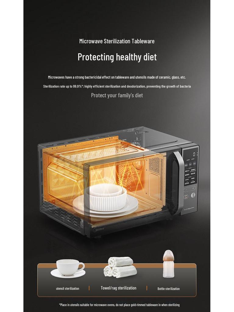 Midea Smart Inverter Microwave Oven with Micro-Bake and Sterilizing Lightwave Technology PC20M4