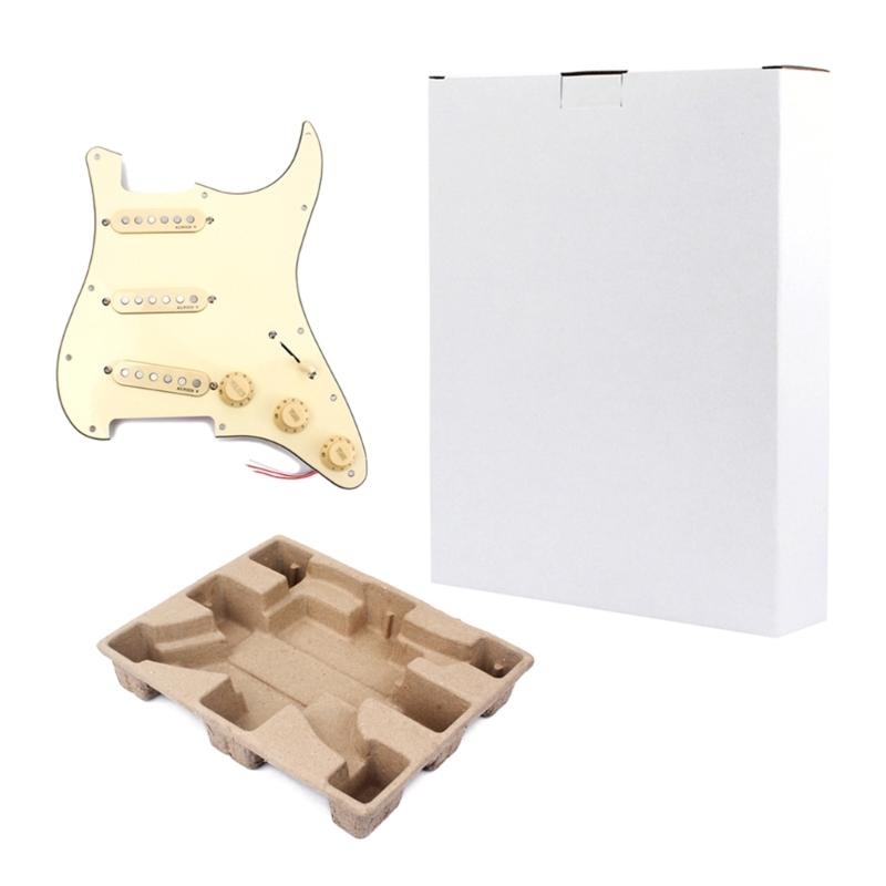 

Prewired Loaded Pickguard SSS Pickups, Guitar Single Coil Pickups, 3 Ply Pick Guards Set with 5-Way Switch Scratch Plate 1