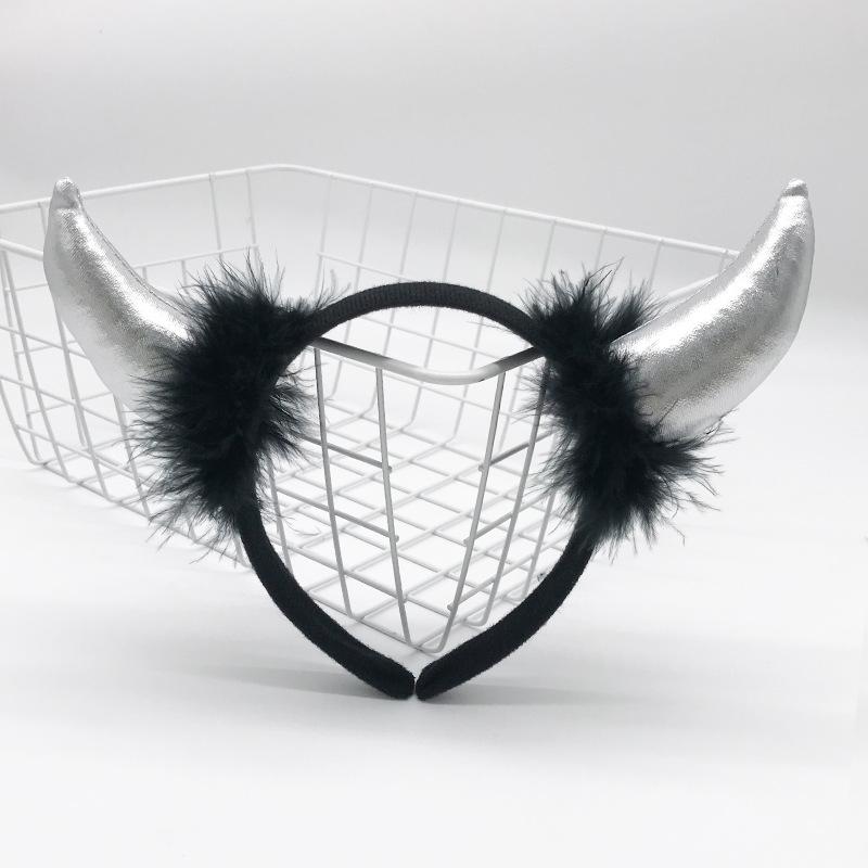Zodiac Animal Horn Headband: Cow, Rabbit, Tiger, Dog, Cat, Wolf, Devil. Perfect for Costumes and Performances.