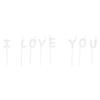 Buchstabenkerzen - Rayher - I LOVE YOU - Weiß - 2x7,7cm - 8 Buchstaben