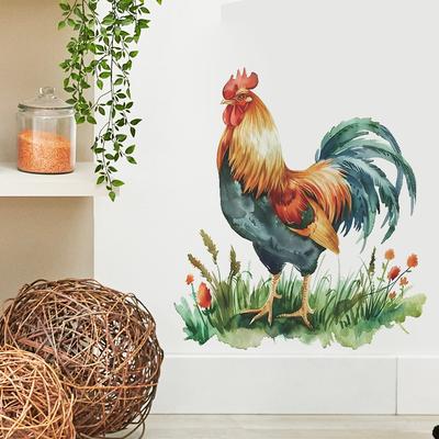 Fun-f147 Pictat Grădină Cocoș Sufragerie Bucătărie Verandă Acasă Decorare Fundal Autocolant Perete