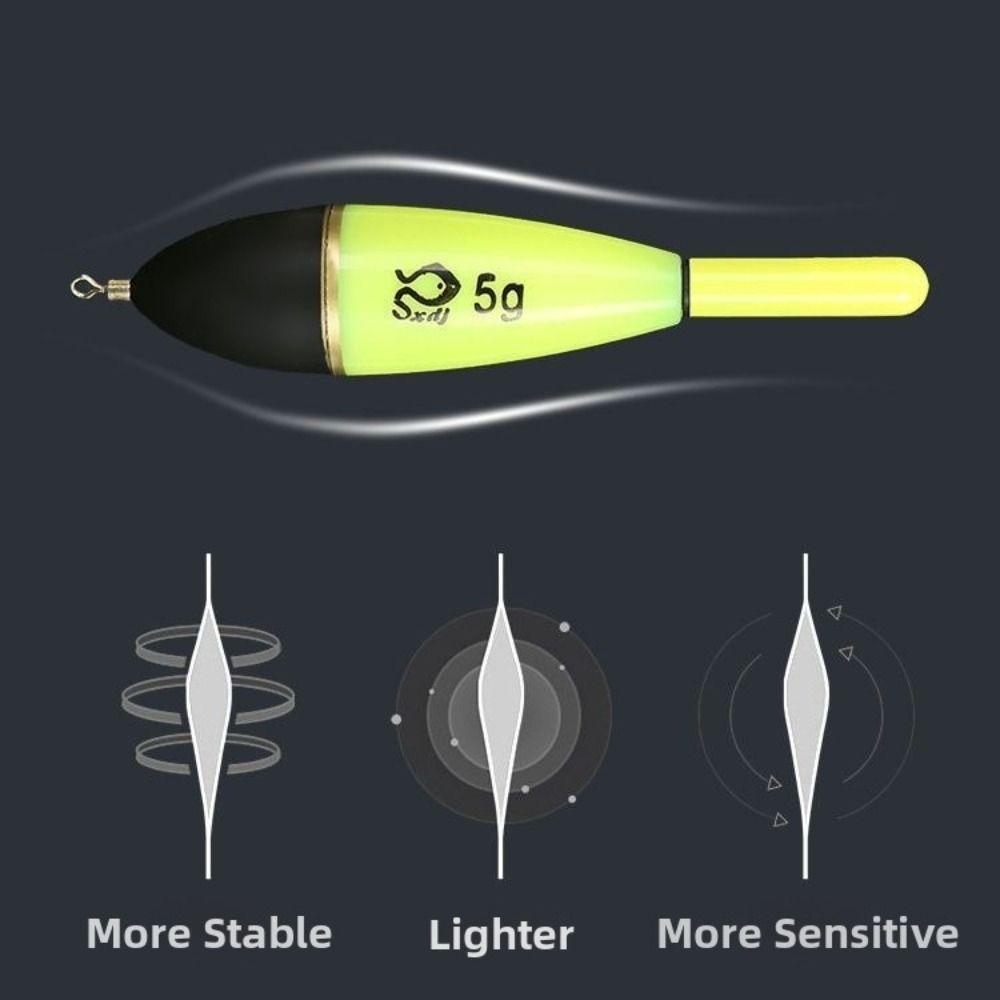 Luminous Fishing Float ABS Fishing Slippery Float New Bobber  Day and Night