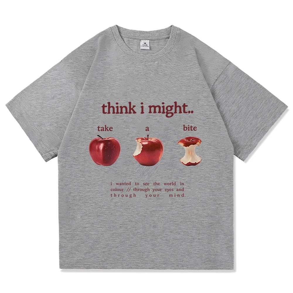 2026 Beabadoobee Think I Might Take A Bite Merch T-shirts Men Women Fashion Pop Music T Shirts Male Casual Vintage Oversized T-s