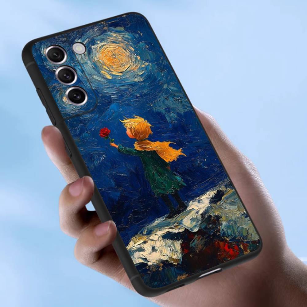 Oil Painting The Little Prince Case For Samsung Galaxy Case S25 S23 S22 S21 S30 S20 S10 Ultra Plus FE TPU Soft Cover