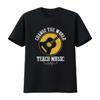 Guitar Teacher Change The World Teach Music Musician T Shirt Vintage Washed Breathable Casual Comfortable Soft Streetwear