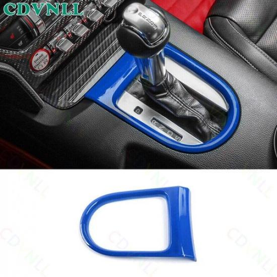Central Console Gear Shift Frame Panel 1* For Ford Mustang 2015- Bright Blue