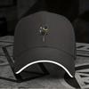 New An Adjustable Sandwich Baseball Cap Featuring a Black Rose Print, a Lightweight Printed Women'S Hat, a Trendy 'Dark Style' C